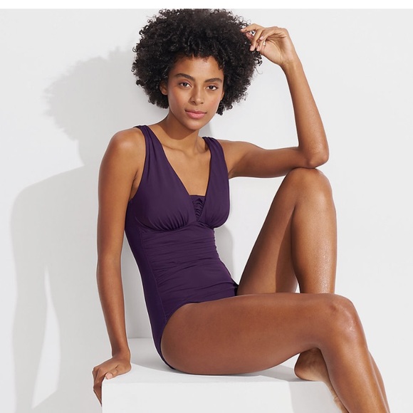 Lands End Tankini Grecian slender purple - Picture 1 of 8